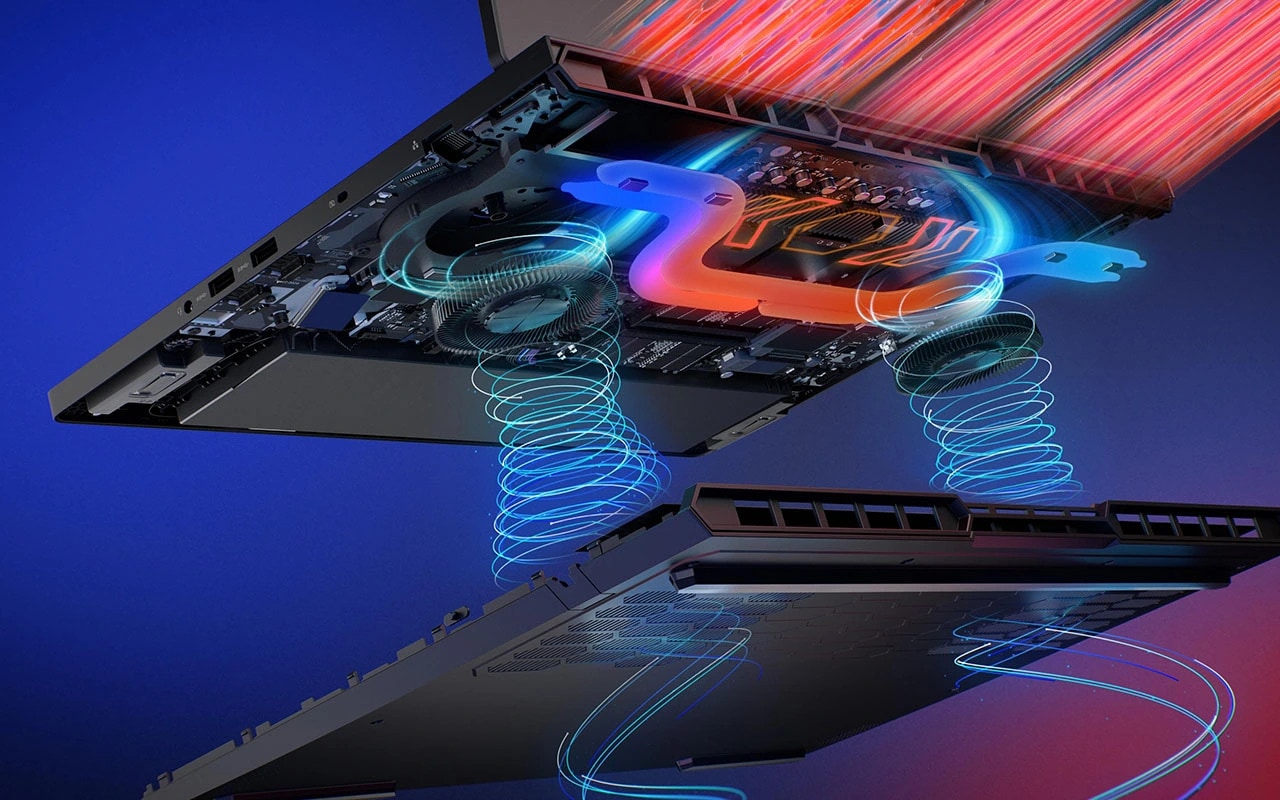 Demonstrates Legion Pro 5i Gen 10’s advanced cooling for sustained high-performance gaming.