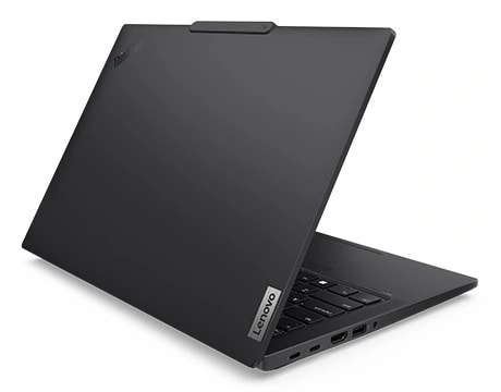 Two Thunderbolt 4 USB-C ports on the left make it easy to charge the Lenovo ThinkPad T14 Gen 6 laptop.