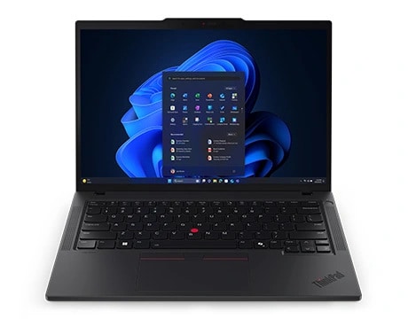 The Communications Bar atop the display on the Lenovo ThinkPad T14 Gen 6 laptop has a manual privacy shutter to block unwanted camera viewing.