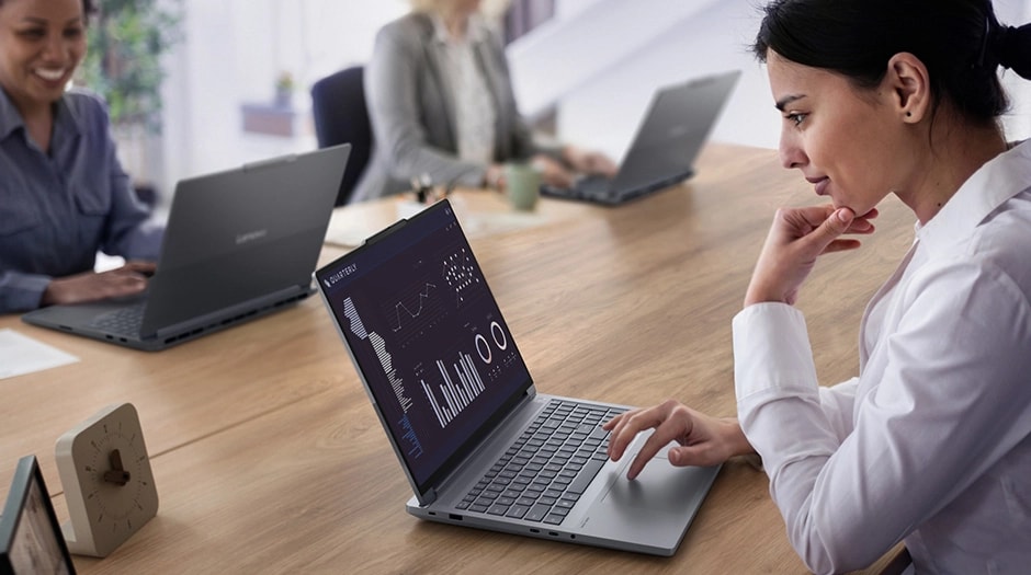 Large display on the Lenovo ThinkBook 16p Gen 6 laptop offers expansive screen real estate, enhancing productivity and multitasking capabilities.
