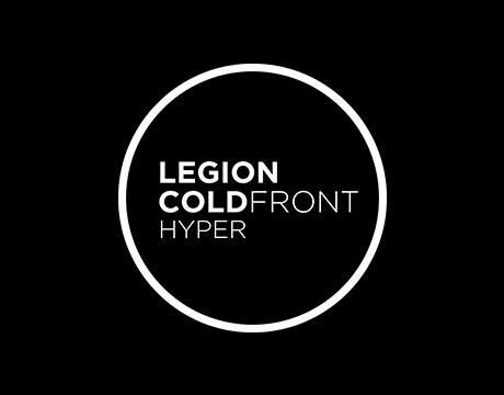 Lenovo Legion 5i Gen 10 Intel (15") con RTX™ 5070 11 Primer plano de la Legión Coldfront: logotipo del hiper