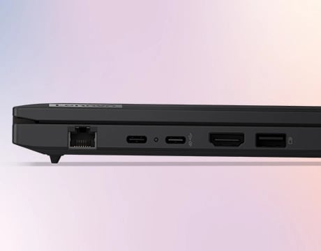 Lenovo ThinkPad L14 Gen 6 (14" AMD) laptop – close-up of the ports on the left side