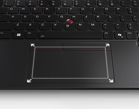 Lenovo ThinkPad L14 Gen 6 (14" AMD) laptop – close-up of the touchpad