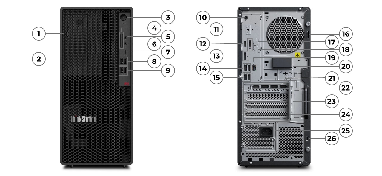 Lenovo - えんさま専用 Lenovo ThinkStation P5 - tower Xeon W W3-2425 3 GHz - vPro