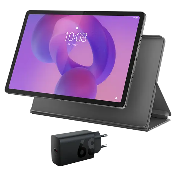 Lenovo Idea Tab (8GB 128GB) + Folio & Adaptor MediaTek Dimensity 6300 Processor (da 2,4 GHz )/Android 15 or Later/128 GB UFS