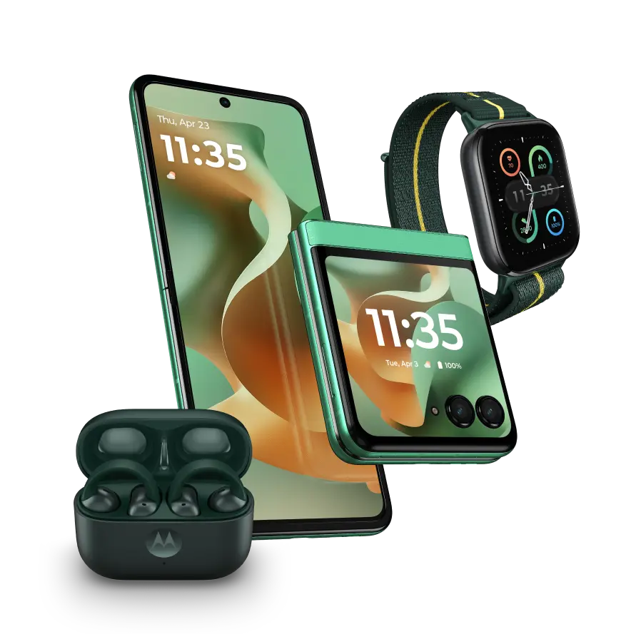 

Lenovo motorola razr 60 - PANTONE Spring Bud MediaTek Dimensity 7400X Processor (2.60 GHz )/Android 15 or Later/256 GB