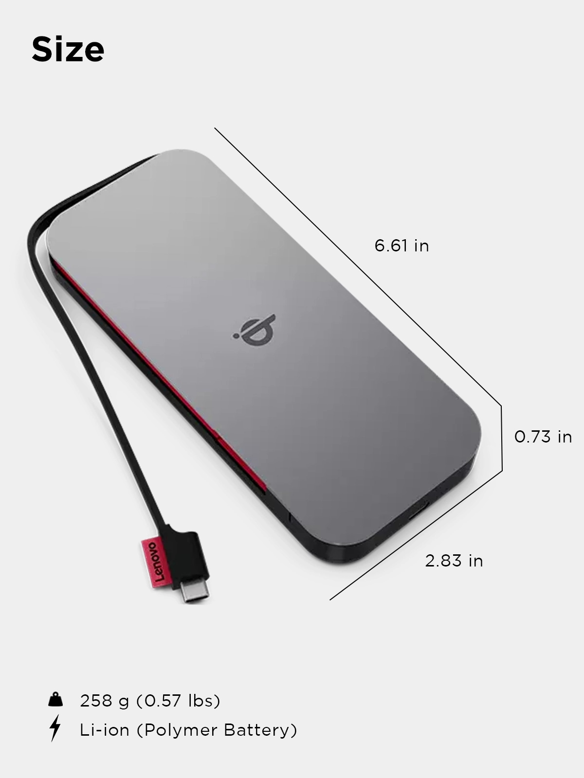 Lenovo Go USB-C Power Bank 20000 mAh 携帯電話、スマートフォン USB