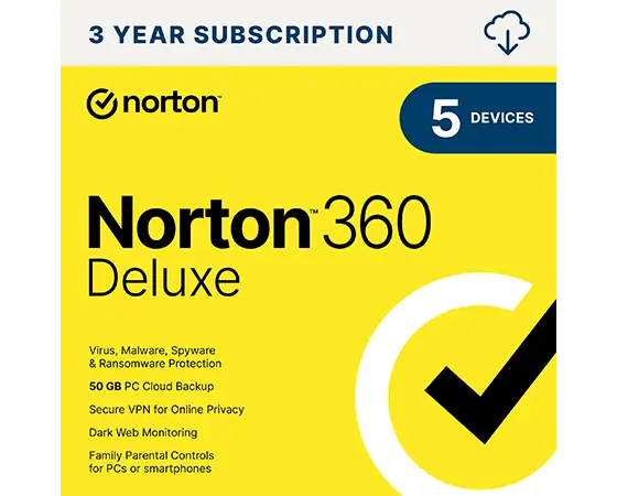 Lenovo Norton 360 Deluxe - Protection for 5 Device 36 Month Subscription