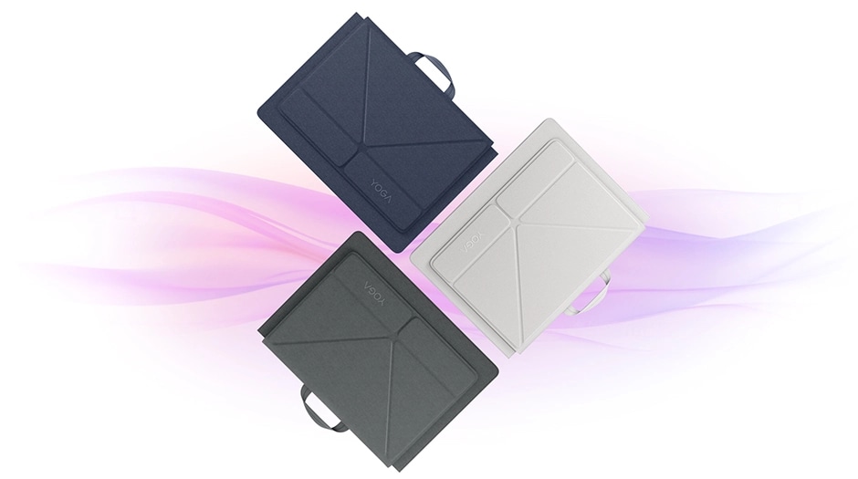 Three versions of the Lenovo Yoga Vers Sleeve. מחשב נייד Yoga Pro 7&nbsp;Aura Edition 15IPH11 83SN002PIV&nbsp;מבית Lenovo