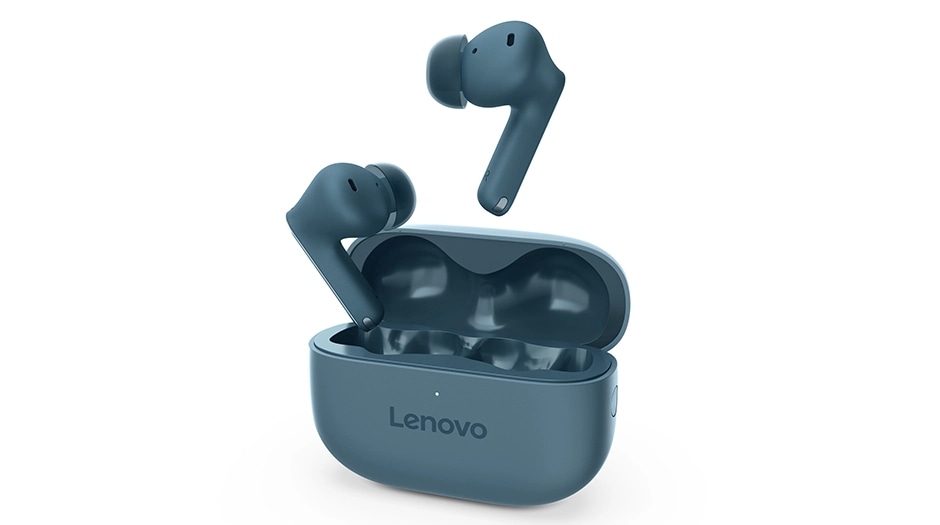 Yoga Edition earbuds emerge from their container. מחשב נייד Yoga 7 2-in-1 14IPH11 83TC004MIV מבית Lenovo