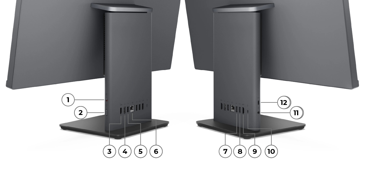 Разъёмы Lenovo ThinkCentre neo 50a 27 Gen 6