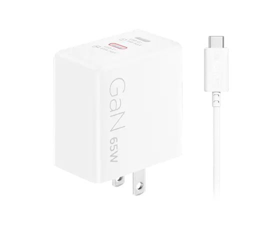 Lenovo 65W デュアルUSB Type-C GaN ACアダプター(ケーブル付き