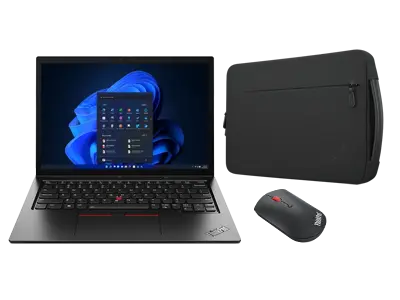 ThinkPad L13 Yoga Gen4 R5 16G 512G (NO OS) + Housse verticale ThinkPad 13 pouces + Souris silencieuse ThinkPad Bluetooth — Lenovo