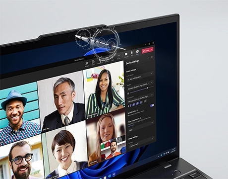 The 5MP camera & Communications Bar ensure that your online meetings run smoothly on the Lenovo ThinkPad T16 Gen 4 laptop.