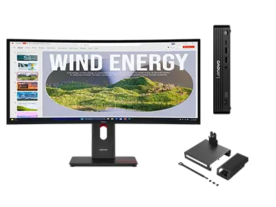 Lenovo ThinkCentre M70q G6 U5 16 512 + ThinkVision T34WD-40 34
