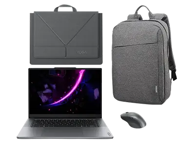 Lenovo Yoga Pro 7 15IPH11 U9 32G 1T 11H + Yoga Tote Sleeve  + Lenovo Bluetooth Rechargeable Mouse + B210 Backpack Processore Intel® Core™ Ultra 9 386H (E-core fino a 3,7 GHz P-core fino a 4,9 GHz)/Windows 11 Home 64/1 TB SSD M.2 2242 PCIe Gen4 TLC