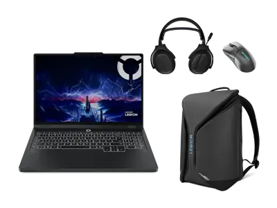 Lenovo Legion Pro 5 16ADR10 R9 32G 1T 11H + Legion GB900 Backpack + Legion M600s Mouse + Legion H410 Wireless Headset Processore AMD Ryzen™ 9 8940HX (2,4 GHz fino a 5,3 GHz)/Windows 11 Home 64/1 TB SSD M.2 2242 PCIe Gen4 TLC