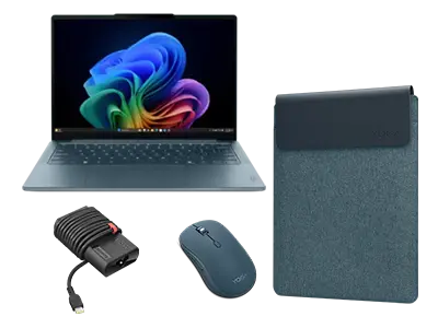 Lenovo Yoga Slim 7 14AKP10 AI_R7 32G 1T 11H + Yoga Sleeve + Yoga Bluetooth Mouse + 65W Adapter (USB-C) Processore AMD Ryzen™ AI 7 350 (2 GHz fino a 5 GHz)/Windows 11 Home 64/1 TB SSD M.2 2242 PCIe Gen4 TLC