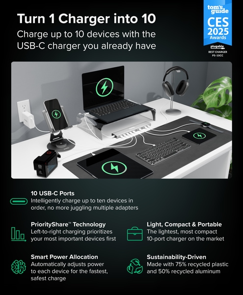 Plugable USB C Charging Station - Thumbnail 2