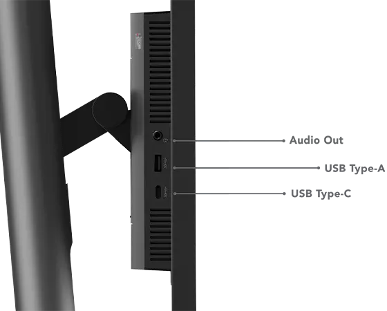  ThinkVision P27h-30 Right Side Ports 