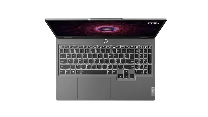 Top view of the Lenovo LOQ 15AHP9 laptop, showing keyboard and trackpad