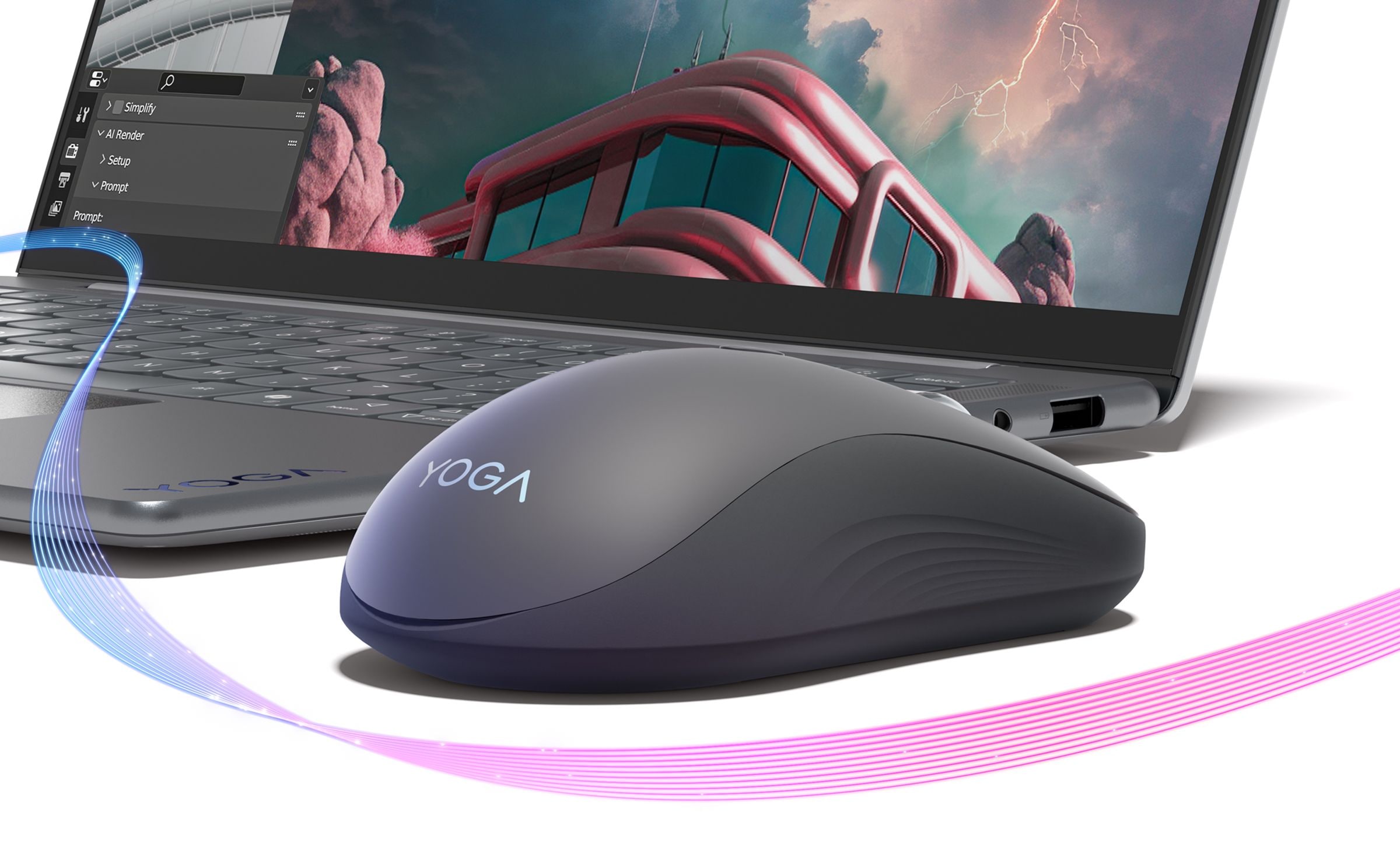 עכבר אלחוטי שקט Yoga Bluetooth מבית Lenovo