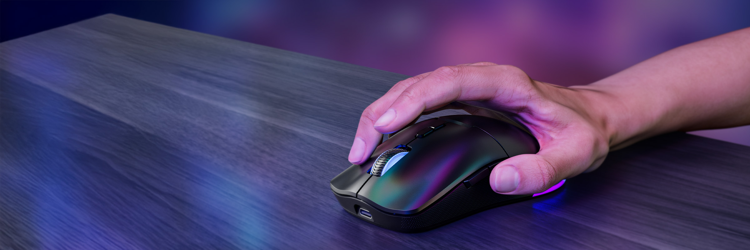 Lenovo Legion M220 Wireless RGB Gaming Mouse (Aurora Purple