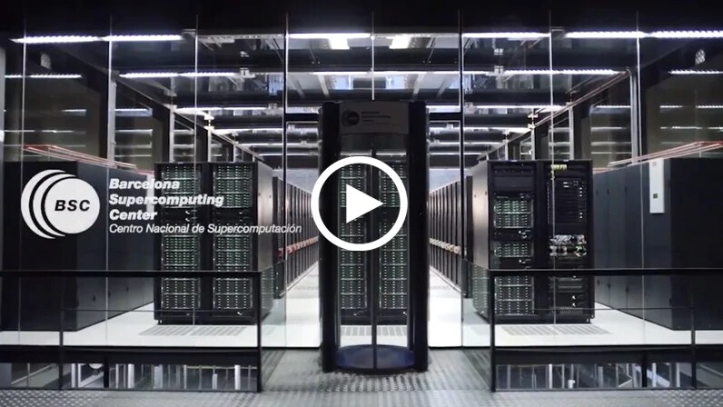 Vidéo de Lenovo alimentant le MareNostrum 4 au Barcelona Supercomputing Center