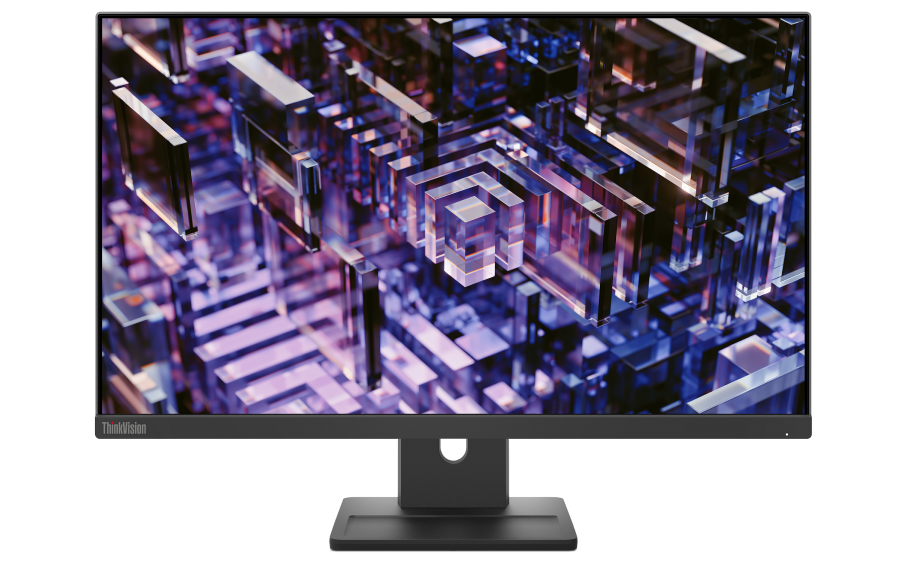 Монитор ThinkVision E24q-30: вид спереди в стандартном положении.