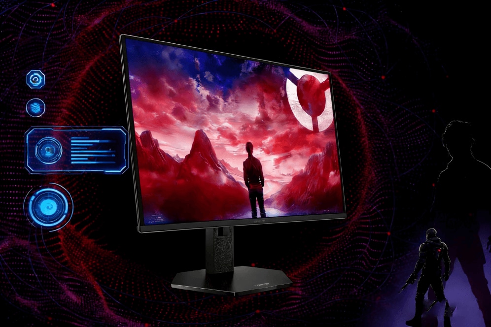 A Lenovo LOQ desktop PC next to a Lenovo LOQ laptop.