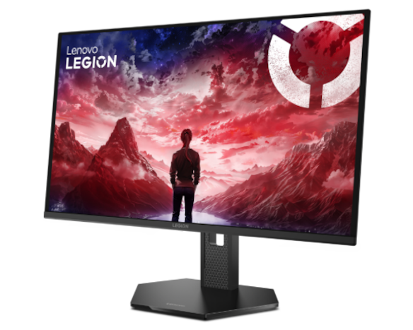 Lenovo Legion 27Q-10 OLED Monitor is in front facing left position.