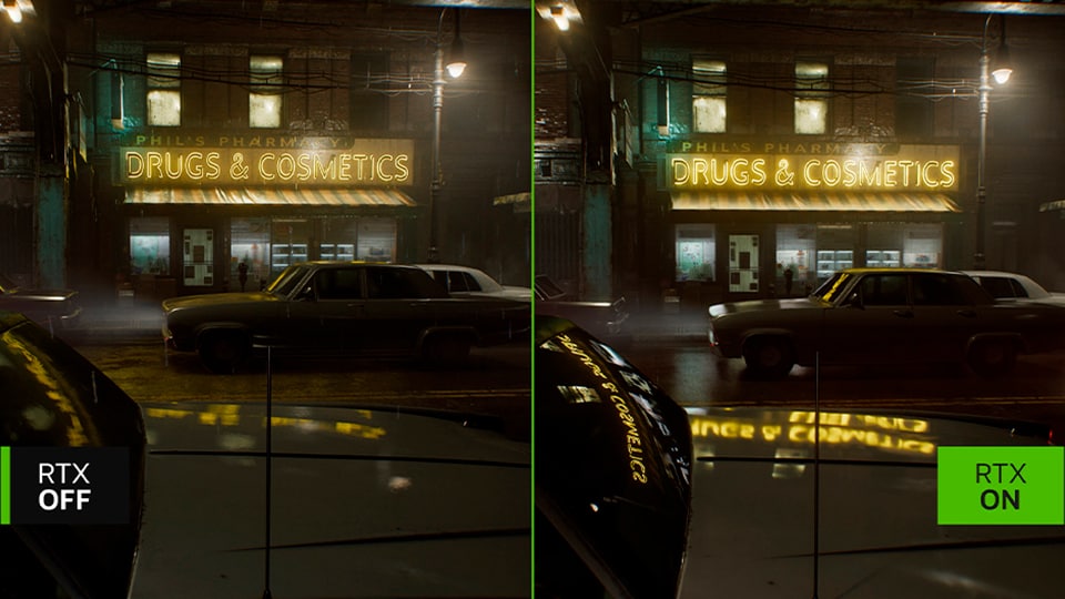 Demostración de iluminación global, sombras y reflejos realistas mediante Path Tracing en Resident Evil Requiem con Laptop Lenovo Legion y GeForce RTX Serie 50