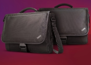 Two Lenovo ThinkPad 15.6-inch Essential Messengers are featured on a background.
