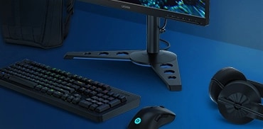 Legion backpack, keyboard, monitor, mouse and headset