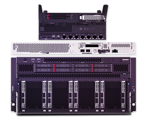 Lenovo AI servers in a modern data center