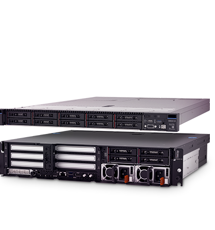 Lenovo ThinkSystem Servers powered by AMD - front facing 5 stack