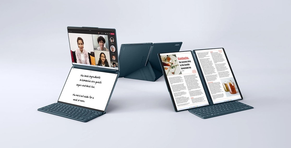 Yoga Book 9i Gen 8 (13″ Intel) in its multiple modes