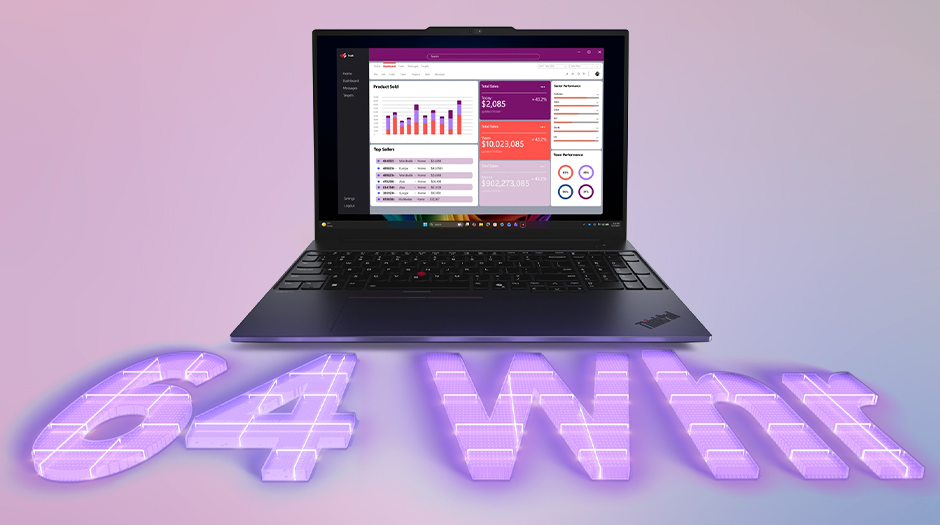 Dependable battery life helps you stay productive longer on the Lenovo ThinkPad E16 Gen 4 (16″ AMD) laptop.
