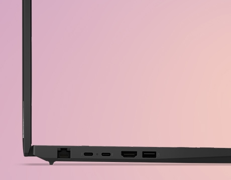 Left side view of Lenovo ThinkPad L16 Gen 3 (16" AMD) laptop showing its ports & slots to facilitate easy pairing & connectivity.