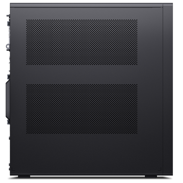 Side-view of the vents on the Lenovo ThinkStation P4 (AMD) Tower Workstation.