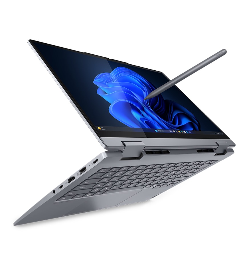 Lenovo ThinkBook 14 2-in-1 Gen 5 on sekä upea että toimiva. Se mukautuu työskentelytyyliisi.