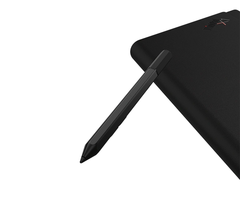 Lenovo Mod Pen and back view of ThinkPad X1 Fold