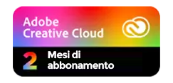 Badge abbonamento di 2 mesi ad Adobe Creative Cloud