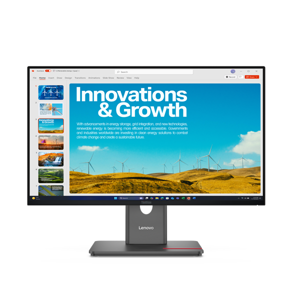 Lenovo ThinkVision P24QD-40 23.8 QHD monitor USB-C docking, 2560 x 1440