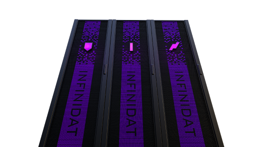 Primer plano de la solución de almacenamiento InfiniBox G4.