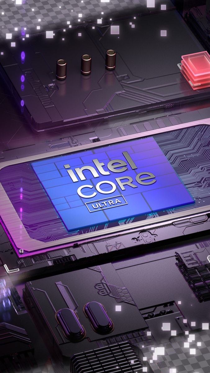Closeup of an Intel Core chip.