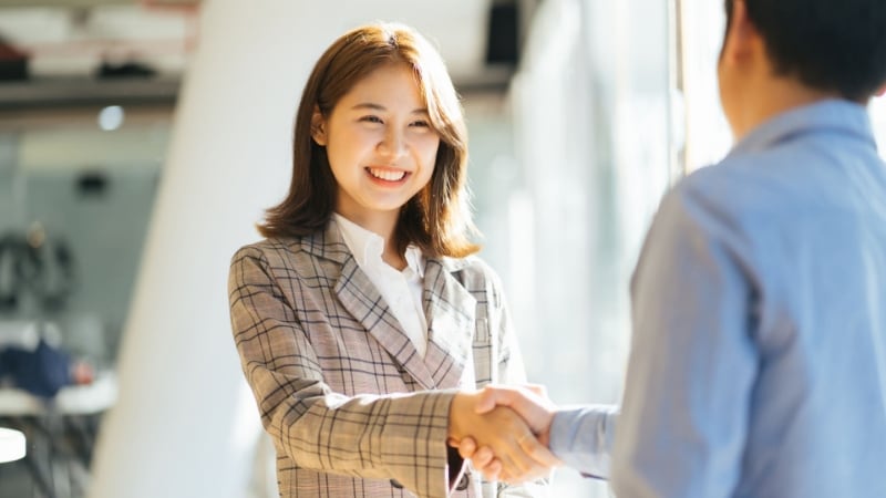 People meeting in a business setting