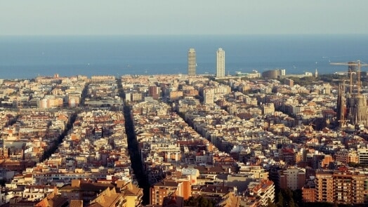 Skyline of Barcelona, Spain