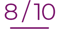 Image displays the numbers eight and twelve with a vertical slash separating them.