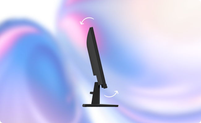 Sideview of the monitor shows the Ergonomic Flexibility fucntion. מסך מחשב L22-4e מבית Lenovo